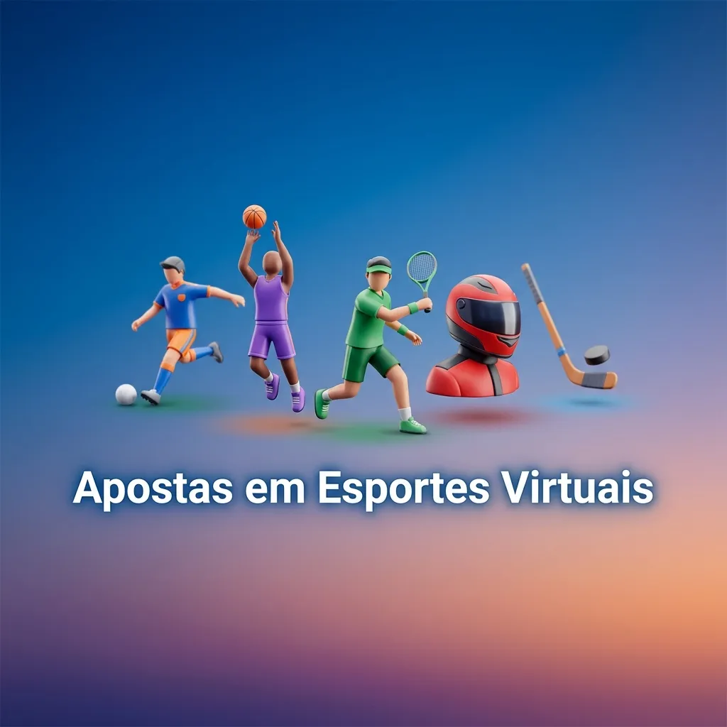 Tela de apostas em esportes virtuais mostrando futebol, corrida de cavalos e tênis simulados por computador