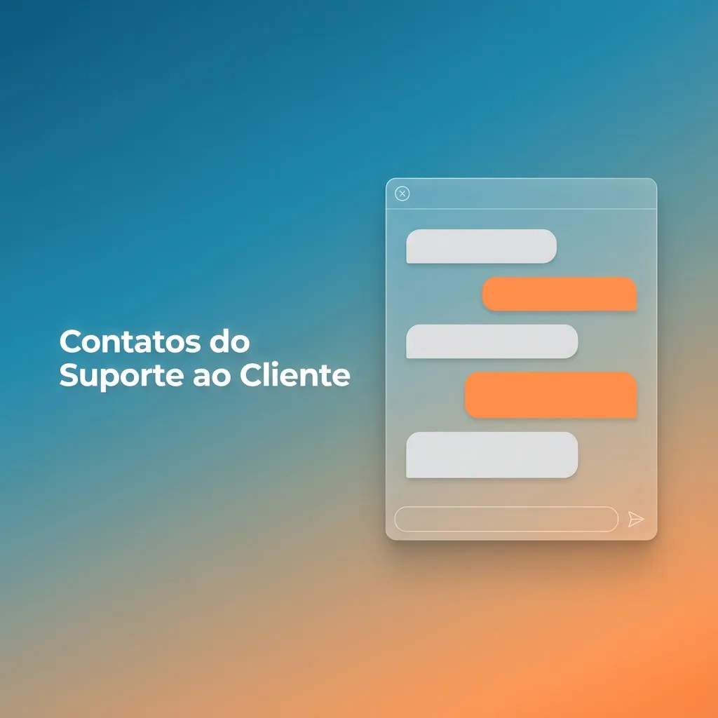 Ícones de contato do suporte: chat ao vivo, e-mail, Telegram, WhatsApp e formulário com assistência 24/7