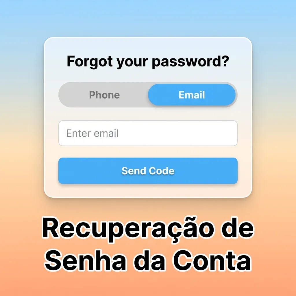 Tela de recuperação de senha mostrando campo de e-mail e botão para redefinir senha da conta do usuário