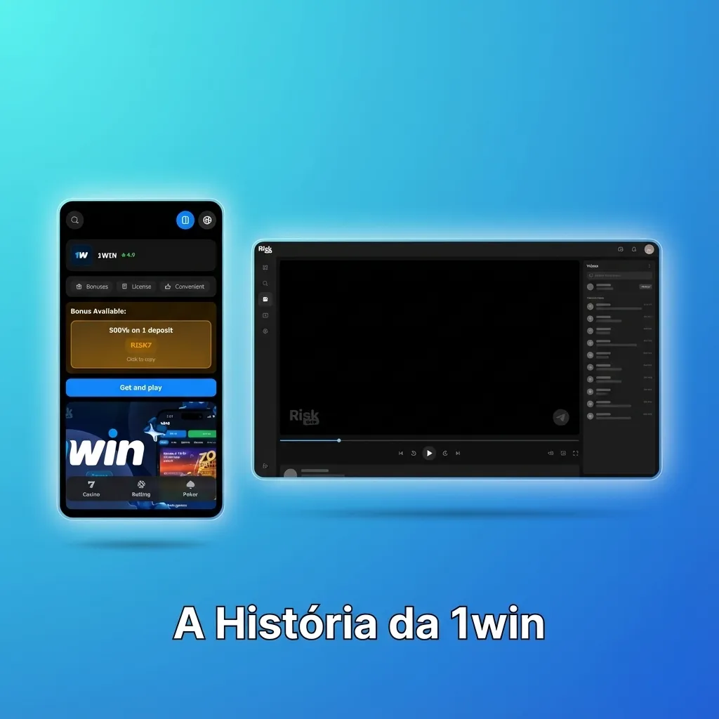 Logotipo da 1win, plataforma de apostas fundada em 2018 e licenciada em Curaçao, operando em mais de 50 países.