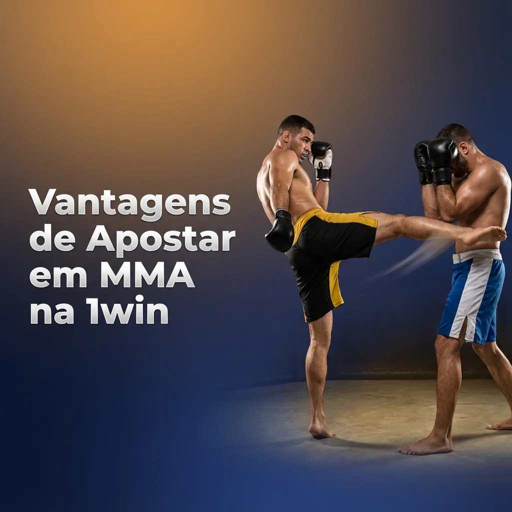 MMA fighter in octagon with 1win betting interface showing UFC odds and live streaming options
